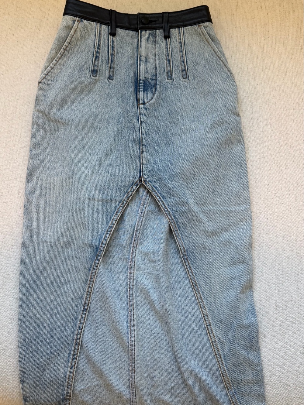 Alexander Wang embellished denim skirt